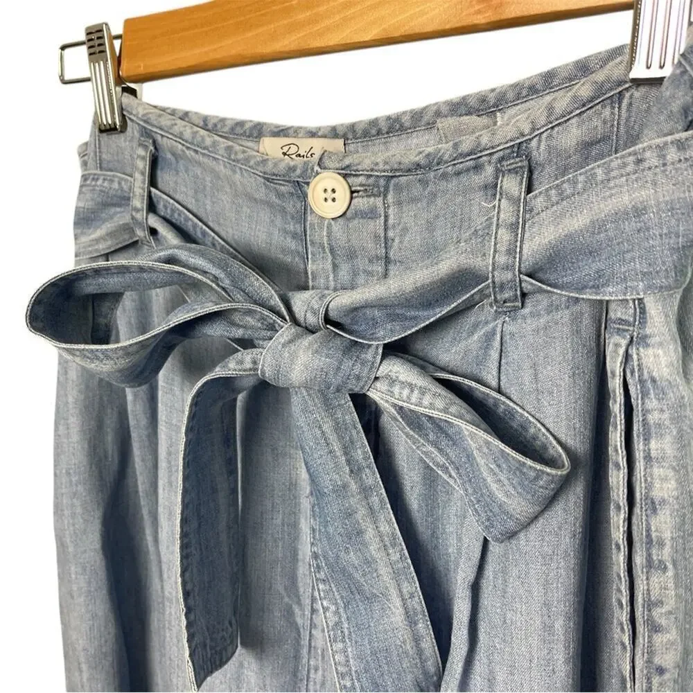 REVOLVE Rails Jess Pants, Wide-Leg, Belt tie, Pockets, Beachy, Weekend, Casual S